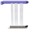 HYTE Riser PCI-E 5.0 / Taro Milk / barevný kryt / Délka: 200mm Kabel, pro VGA, PCIe 5.0 x16, 64GB/s, 30AWG, EMI stínení, 200mm, bílý kabel, fialový kryt