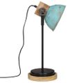 vidaXL Stolová lampa 25 W šmuhovaná modrá 17x17x50 cm E27