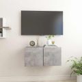 vidaXL Závesná TV skrinka betónovo-sivá 60x30x30 cm