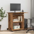 vidaXL počítačový stôl Old Wood 80x50x75 cm Engineered Wood