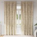 vidaXL Sametové závesy 2 ks Krémová 245 x 140 cm Zamat