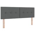 vidaXL Posteľ boxspring s matracom Tmavosivá 140 x 190 cm Látka
