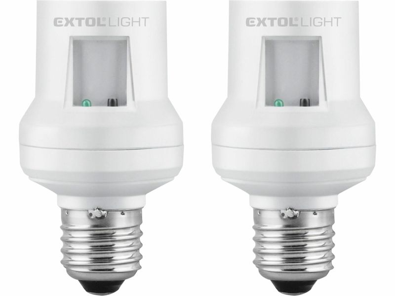 Objímka na žárovku s dálkovým ovládáním, 2ks, max. 60W žárovka, E27 EXTOL-LIGHT