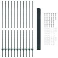 vidaXL Zvarené pletivo s podperami 25 x 1,6 m PVC potiahnutá oceľ