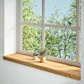 vidaXL Okenný parapet 2 ks svetlohnedá 100x25x2 cm dubový masív