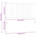 vidaXL Kovové náhradné čelo postele biele 90 cm