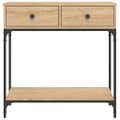 vidaXL Konzolový stolík dub sonoma 75 x 34,5 x 75 cm kompozitné drevo