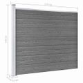 vidaXL Sada plotových panelov WPC 353x146 cm sivá