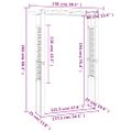 vidaXL Altánok/oblúk na ruže 150x60x204 cm, impregnované drevo