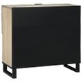 vidaXL Servírovacia skriňa Biela 80 x 33 x 75 cm mangový masív