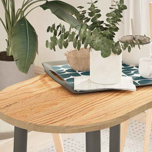 vidaXL Stolová doska 80x40x2 cm Masívne drevo Ovál