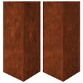 VidaXL Záhradné kvetináče 2 ks trojuholník 40x34,5x75 cm korténová oceľ
