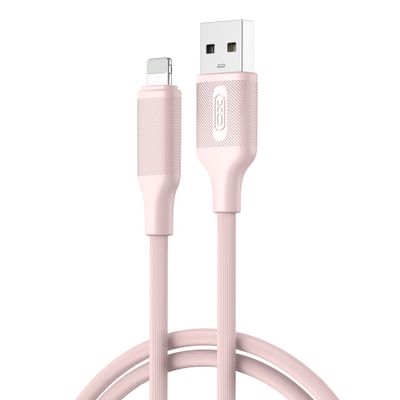 XO kábel NB265 USB - Lightning 1,0 m 2,4 A ružová