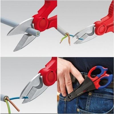 Nožnice na optické vlákna KNIPEX 95 05 155 SB, 155 mm s puzdrom