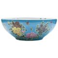 vidaXL Umývadlo na dosku viacfarebné okrúhle Φ41x14 cm keramické