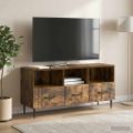 vidaXL TV skrinka Dymový dub 102 x 34,5 x 50 cm Kompozitné drevo