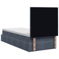 vidaXL Polohovací postel s matrací Tmavosivá 100 x 200 cm Zamat