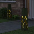 vidaXL Solárne LED svetlo na chodník 2 ks Teplá biela 18 x 18 x 80 cm