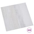 vidaXL Samo-lepiace podlahové dosky Biela a drevo 30,5 x 30,5 cm 20 ks