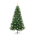 vidaXL Vianočný stromček s 150 LED-i so stojanom Zelená 150 cm PE