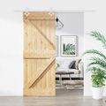 vidaXL Posuvné dvere Prírodná a biela 85 x 210 cm