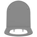 vidaXL WC sedadlo Sivá 47 x 36 x 3,4 cm Duroplast