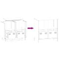 vidaXL Komoda biela 68x39x73,5 cm oceľ valcovaná za studena