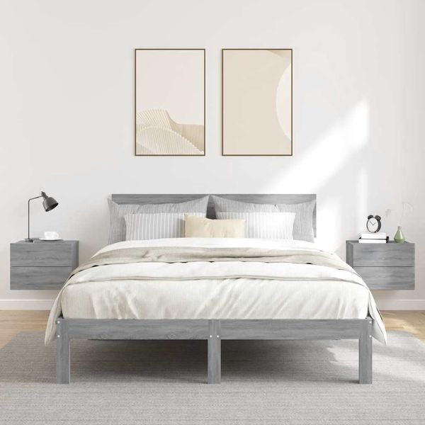 vidaXL Nočné stolíky 2 ks sivý dub sonoma 40x30x30 cm spracované drevo