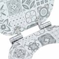 vidaXL Sedenie na toaletu s tichým zatváraním Modro-biely porcelán