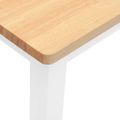 vidaXL Lavica 110 cm Biela masívna guma
