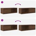 vidaXL TV stolíky 2 ks hnedý dub 80x31x25,5 cm spracované drevo