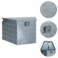 vidaXL Hliníková bednička 737/381x410x460 mm, strieborná