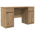 vidaXL Stôl dub artisan Kompozitné drevo 140 x 49 x 76 cm