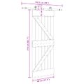 vidaXL Posuvné dvere NARVIK 80 x 210 cm (152,5 cm) Prírodná a čierna