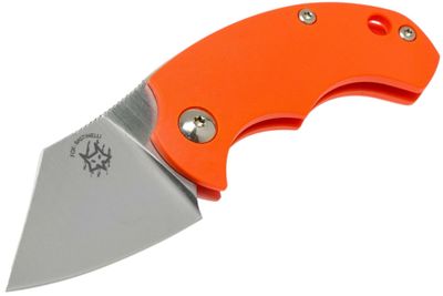 FOX knives FX-519 O BB DRAGO "PIEMONTES" vreckový nôž 4,5 cm, oranžová, FRN, kožené puzdro