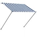vidaXL Zaťahovacia markíza s LED 200x150 cm modro-biela