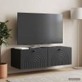 vidaXL Nástenná TV skrinka Čierna 99 x 41 x 30 cm Kompozitné drevo