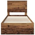 vidaXL Rám postele Staré drevo 100 x 200 cm Kompozitné drevo