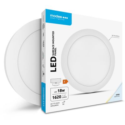 Modee LED okrúhly stropný panel - montovateľný 18W 1620lm studená biela (ML-LPR6000K18WA2N)