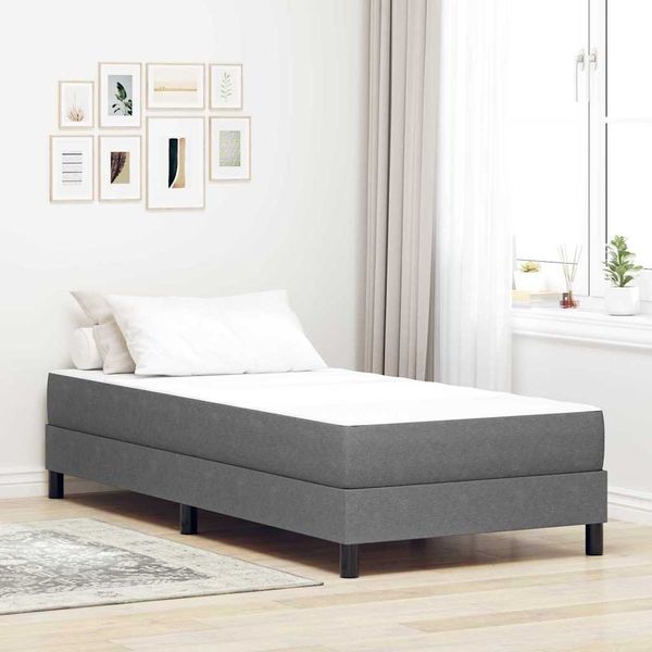 vidaXL Posteľná matrac s matracmi Svetlosivá 90 x 200 cm látka