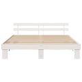 vidaXL Rám postele Biela 200 x 200 cm Masívne borovicové drevo
