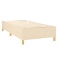 vidaXL Posteľný rám boxspring s matracom krémový 90x190 cm látka