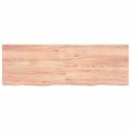 vidaXL Kúpeľňová doska bledohnedá 120x40x(2-4) cm ošetrený masív