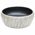 vidaXL Umývadlo na dosku čierno-sivé okrúhle Φ41x14 cm keramické