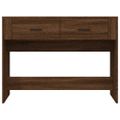 vidaXL Konzolový stolík hnedý dub 100x39x75 cm spracované drevo