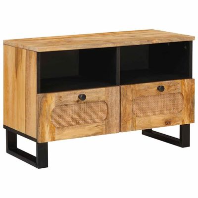 vidaXL TV skrinka s poličkou Hnedá 70 x 33 x 46 cm Masívne mango drevo