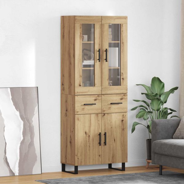 vidaXL Highboard 2 pcs Remeselný dub Kompozitné drevo