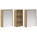 vidaXL Set kabinetov do kúpeľne 3 ks 116 x 16 x 62,5 cm