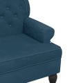 vidaXL Lavička s operadlom modrá 119,5x64,5x75 cm zamat