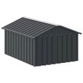 vidaXL Búda pre psa antracitová 116,5x153x81,5 cm pozinkovaná oceľ